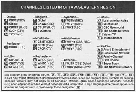 tv guide ottawa